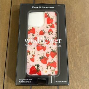 Wildflower iPhone 16 Pro Max Strawberry Case